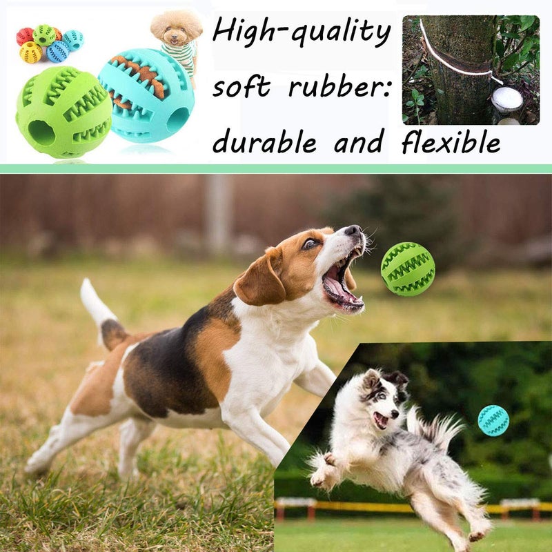 Sunglow 2 Pack Dog Toy Ball - Nontoxic Bite Resistant Teething Toys for Small/Medium/Large Dog and Puppy Cat, Dog Pet Food Treat Feeder Chew Tooth Cleaning Exercise Game IQ Training - Image 5